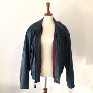 Vintage Urban Renewal 100% Leather Bomber Jacket